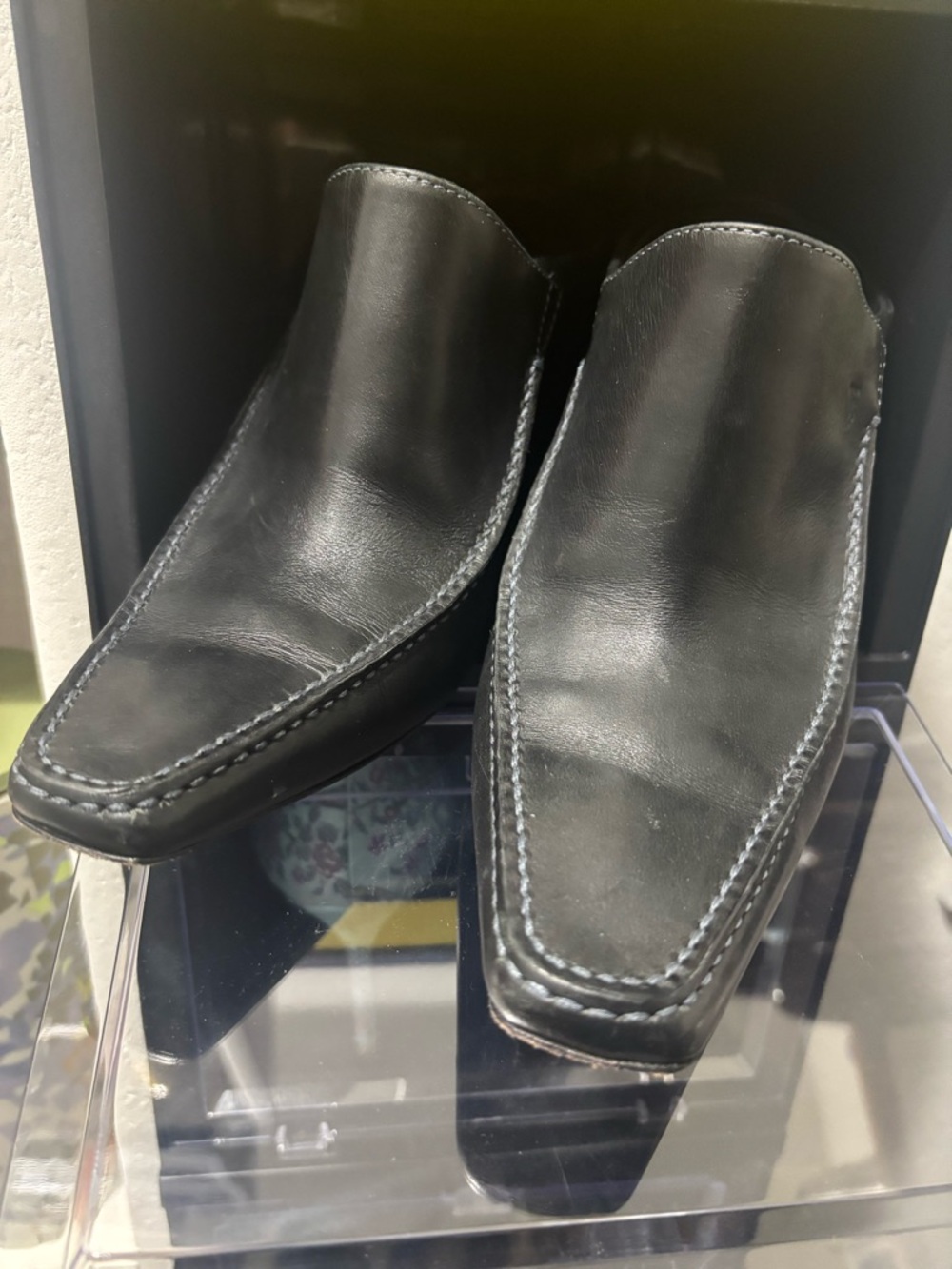 Tod's Black Leather Heeled Mules - Picture 2 of 3